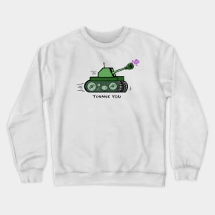 Tank You - T(h)ank You Funny Pun Joke Crewneck Sweatshirt